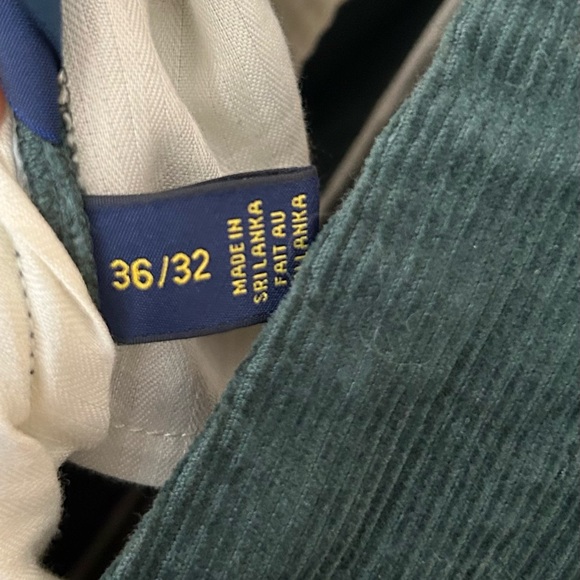 Polo Ralph Lauren Dark Green Corduroy Pants with Geese / Duck Embroidery - Picture 9 of 10